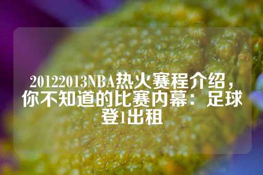 20122013NBA热火赛程介绍，你不知道的比赛内幕：足球登1出租-第1张图片-皇冠信用盘出租